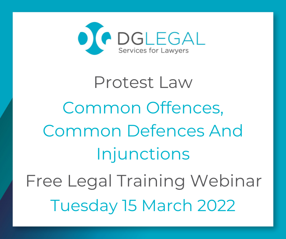 2022.03.15 - GCN - Protest Law - Common Offences, Common Defences And Injunctions